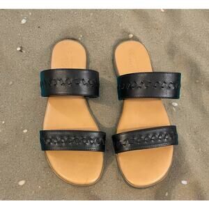 Women's slip on Black Sandals Lauren Conrad Shoes size 10 Flats